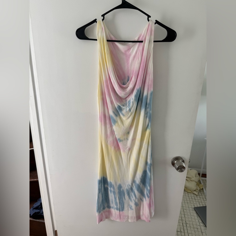 Cowl Tie-Dye Sleeveless Dress Size M